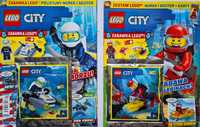 3 nowe  LEGO CITY Nurek policjant + nurek skuter+ gratis ASTRONAUTA