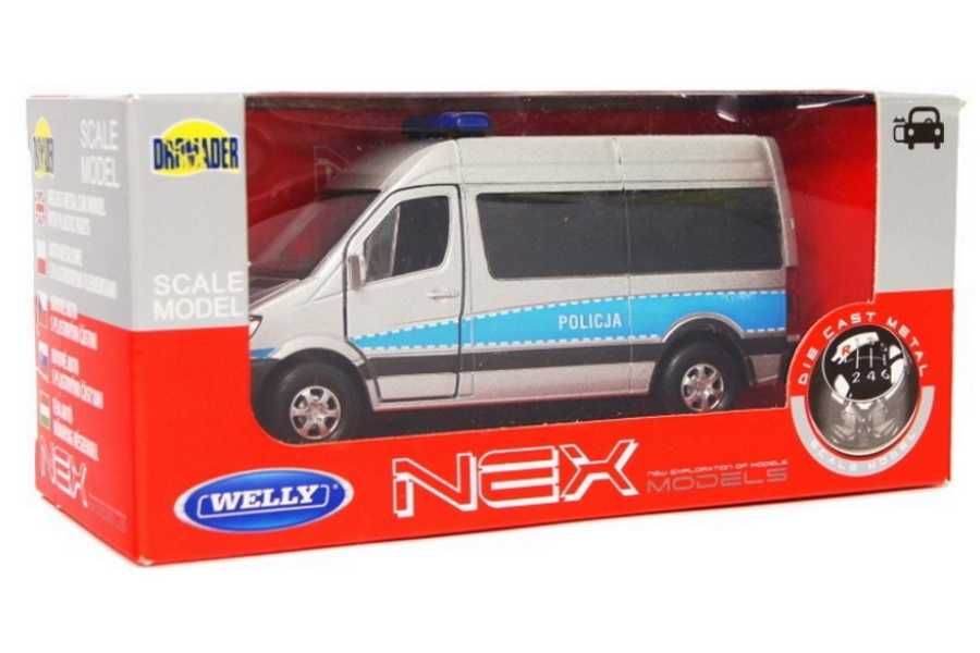 Mercedes Benz Sprinter Van model WELLY 1:34 Policja