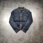 DAMSKA Vintage Retro Kurtka Jeansowa Taliowana Slim Levis Katana Logo