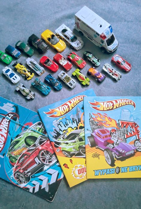 Rysoraki hot wheels autka samochody gazetki auta