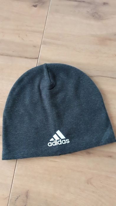 Czapka zimowa męska z polarem w środku kolor grafitowy nowa