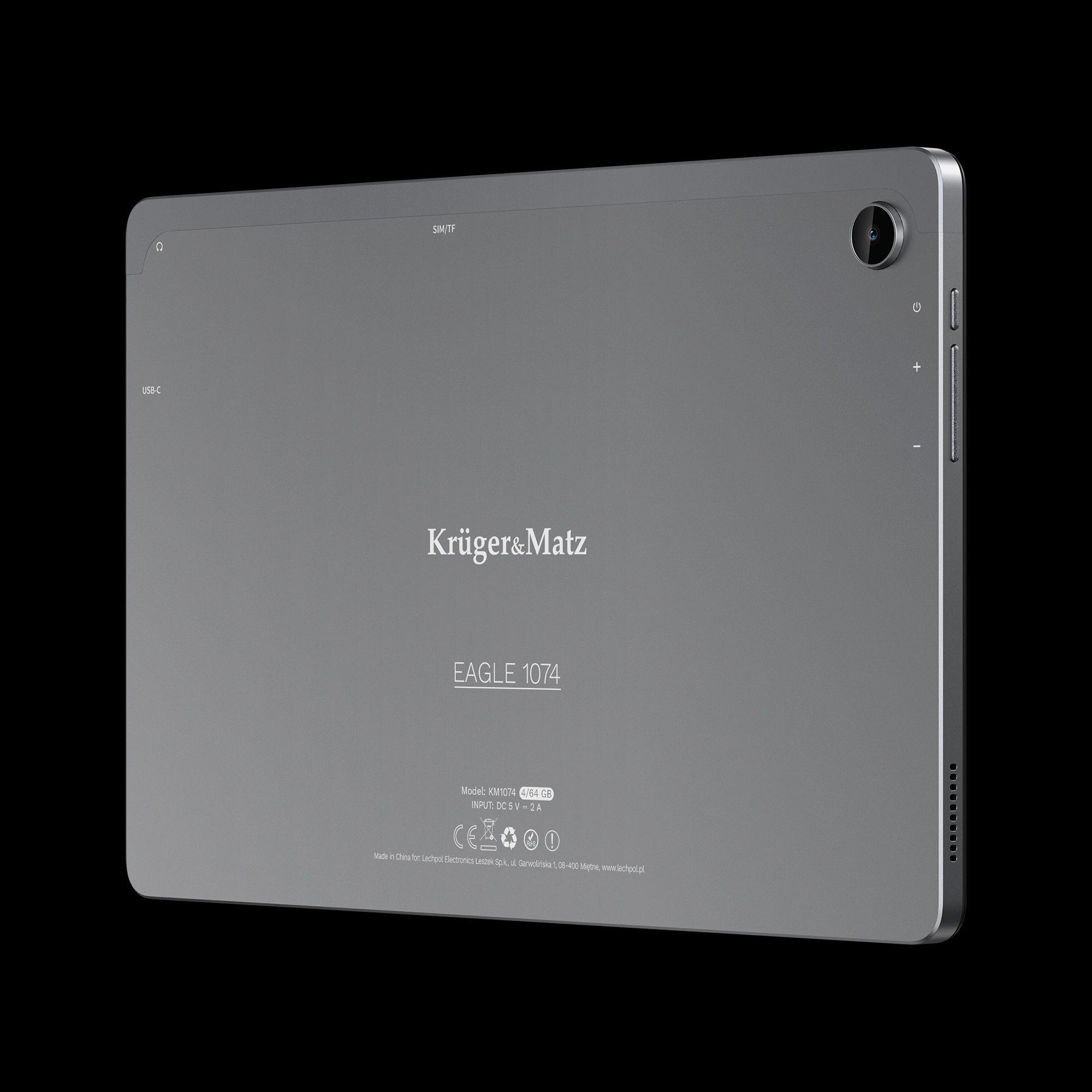 Tablet Krüger&Matz EAGLE 1074 LTE 4GB RAM,Android 13,grafitowy
