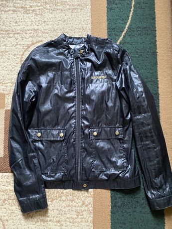 Куртка ветровка Adidas оригінал чорна з золотим М 38