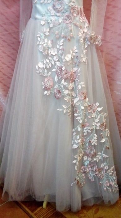 Suknia ślubna okolicznościowa brudny róż duży rozmiar