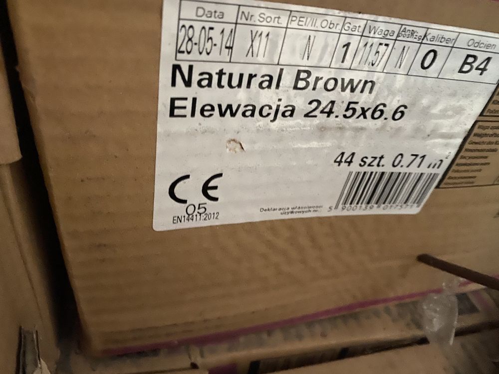 Natural brown płytka elewacyjna elewacja 24,5x 6,5