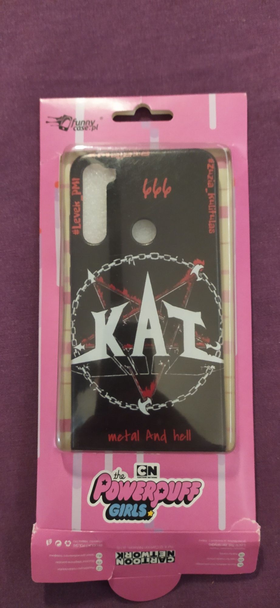 Etui Redmi Note8t oraz Redmi Note 8  Kat metal and hell/666