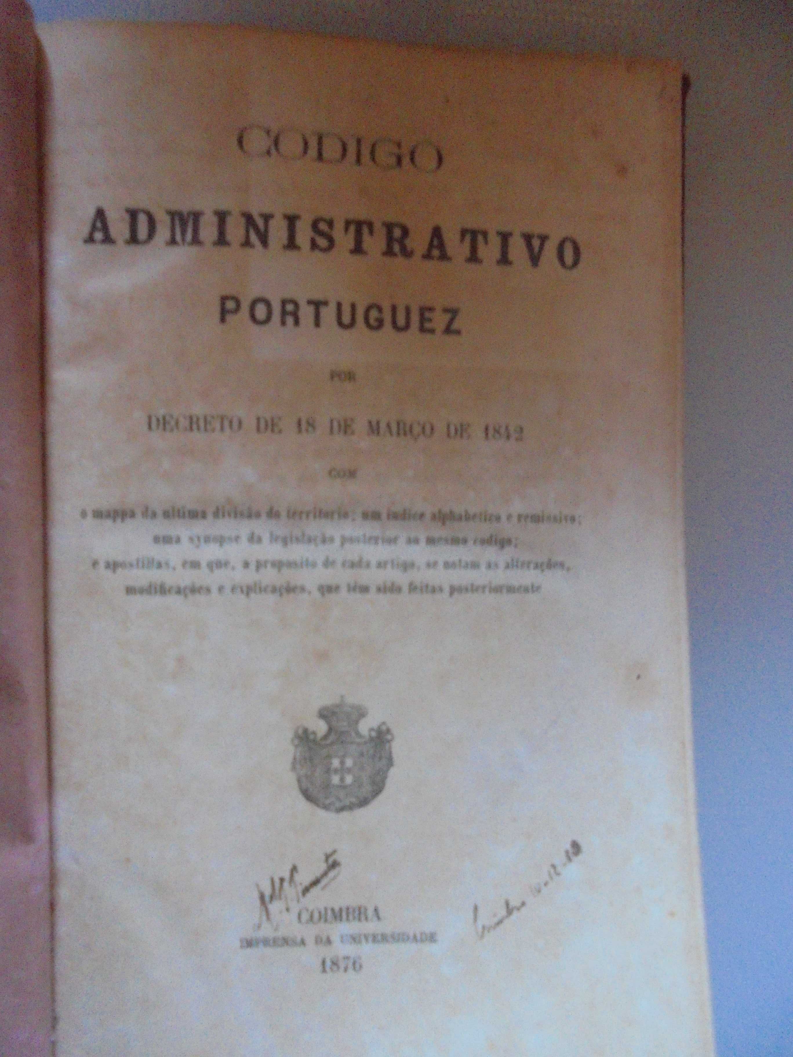 Código Administrativo Português;,1876/1878,136