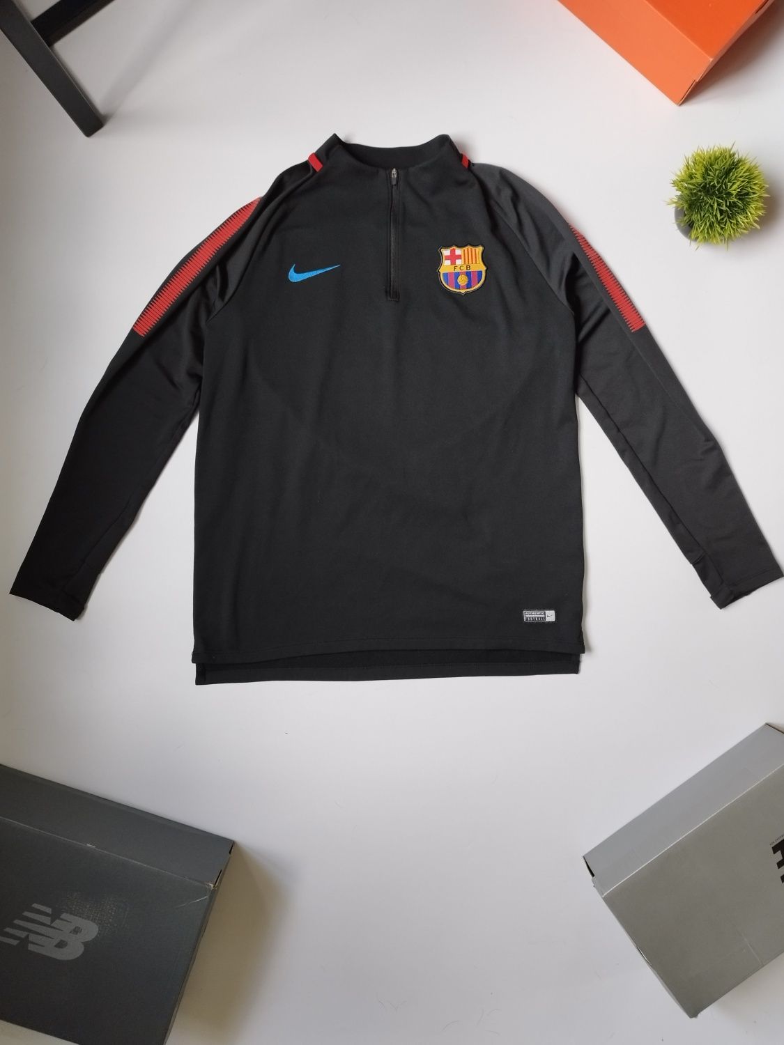 FC Barcelona 2017 2018 Training Football Sweatshirt Soccer Nike