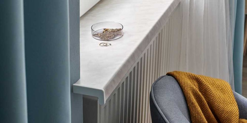 Vilo - PARAPET WEWNĘTRZNY PVC komorowy szerokość 25cm MARMUR 1,5m