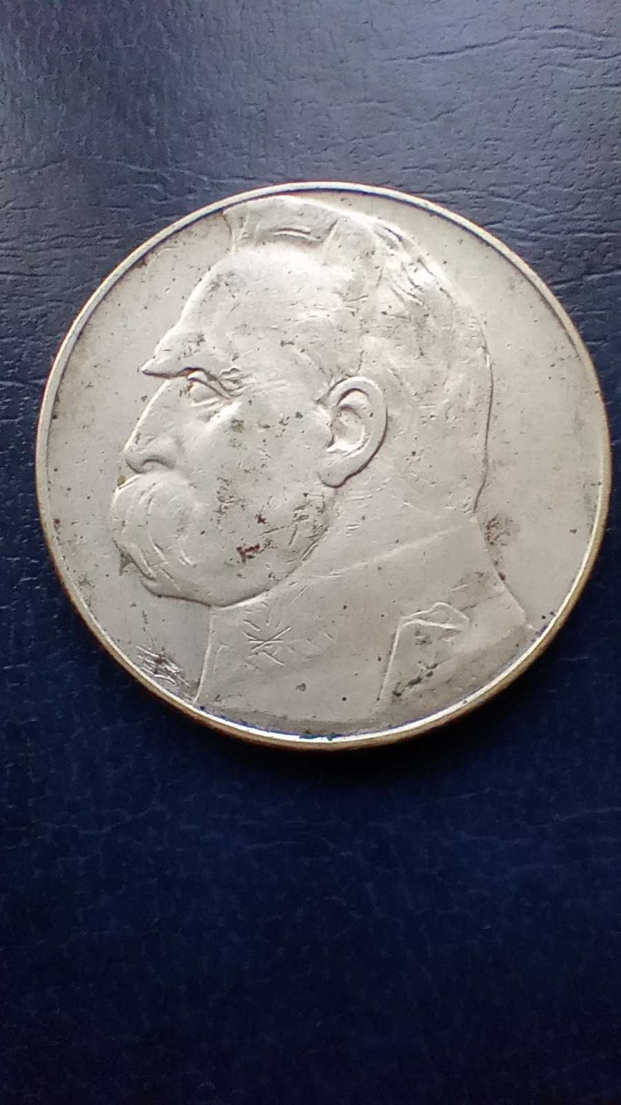 Stare monety 10 złotych 1937 Piłsudski 2RP srebro