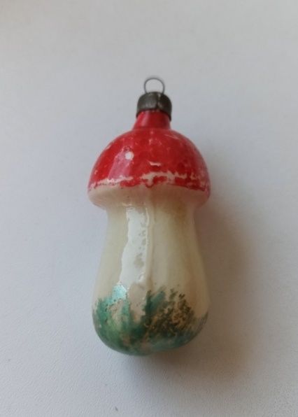 Елочная игрушка СССР, Гриб - Дед Мухомор