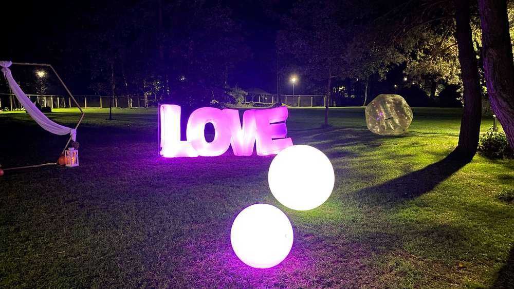 Love Napis HIT led dmuchany hit na wesele atrakcja dodatek