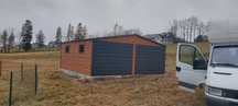 Garaz blaszak 6x6  bramy grafit  Konstrukcja profil ocynk