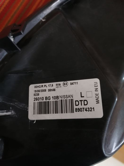 Óptica direita Nissan Micra III k12