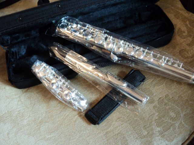 Flauta transversal ainda embalada