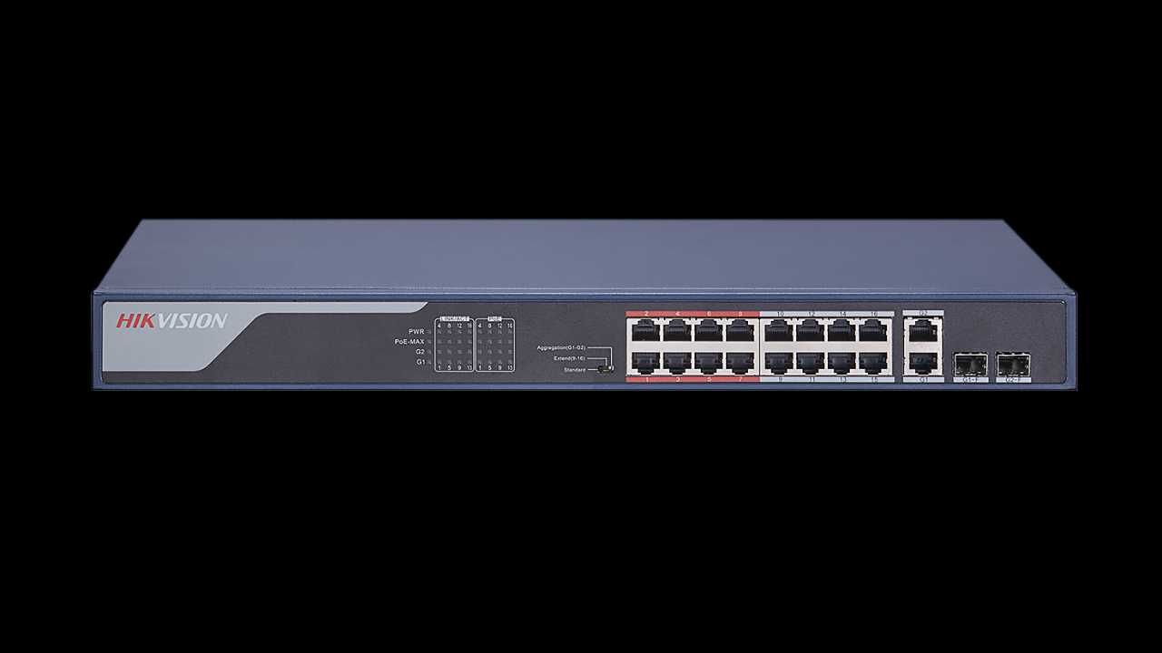 PoE-коммутатор 4/8/16 порта Hikvision DS-3E0106HP-E/M(B) 505 310 18