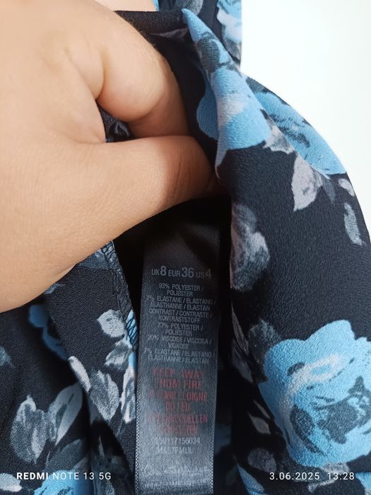 kombinezon/szorty  w kwiaty na zamek z tyłu z baskinką 36 pepites