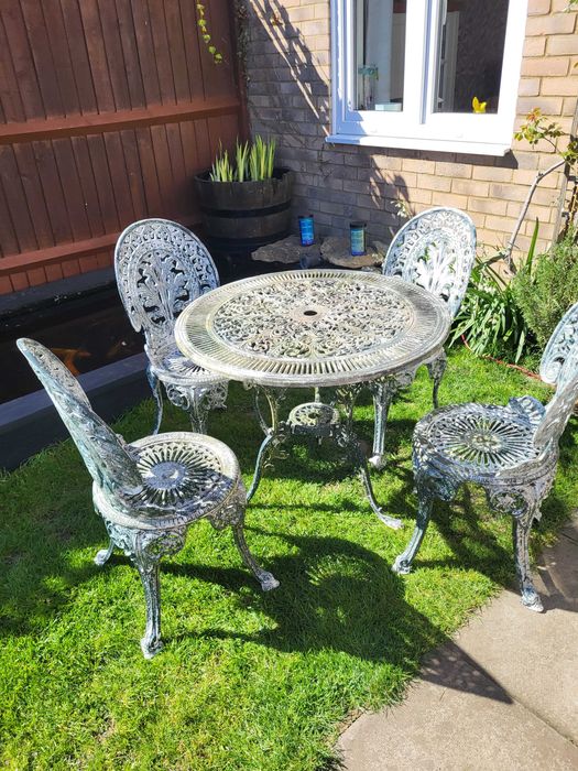Ogrodowe meble aluminiowe stół + 4 krzesła PROMOCJA + Wysyłka