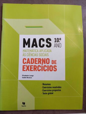 Caderno de Exercícios MACS 10 ano
