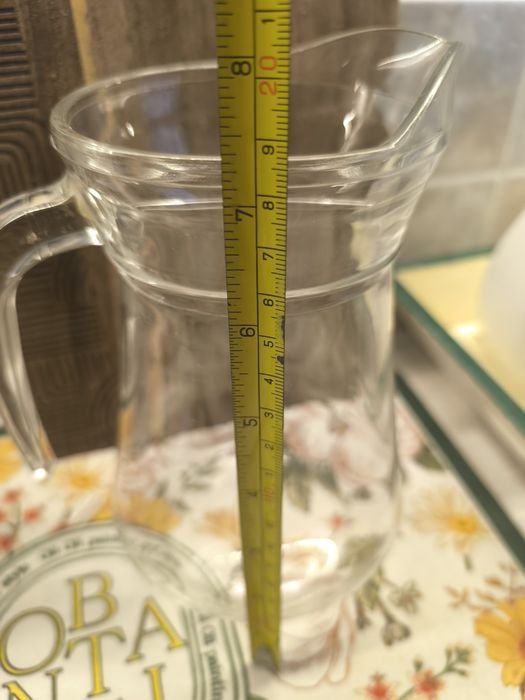 Глечик скляний, прозорий