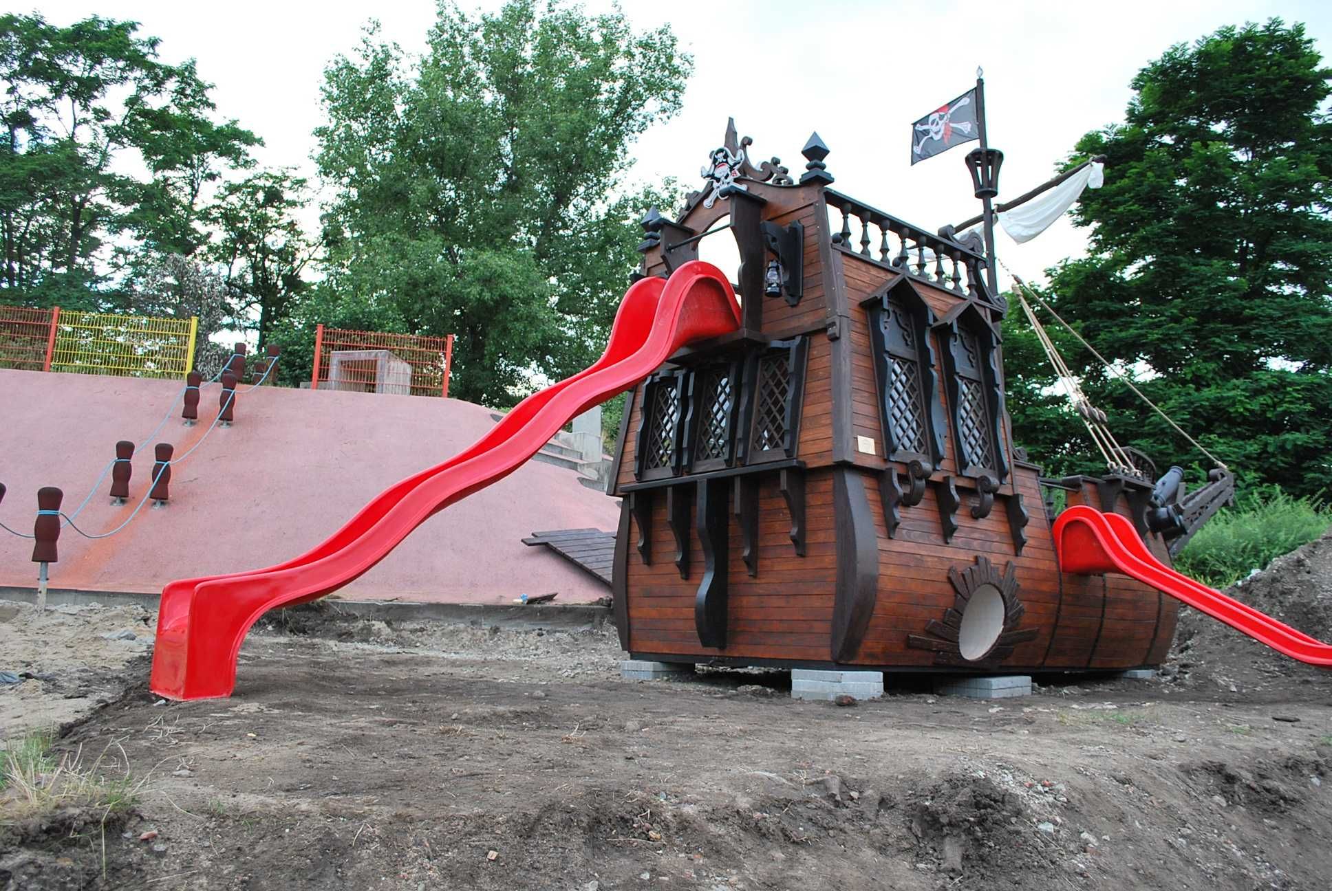 Statek piracki - drewniany plac zabaw - PZ14 ! Dla dzieci!