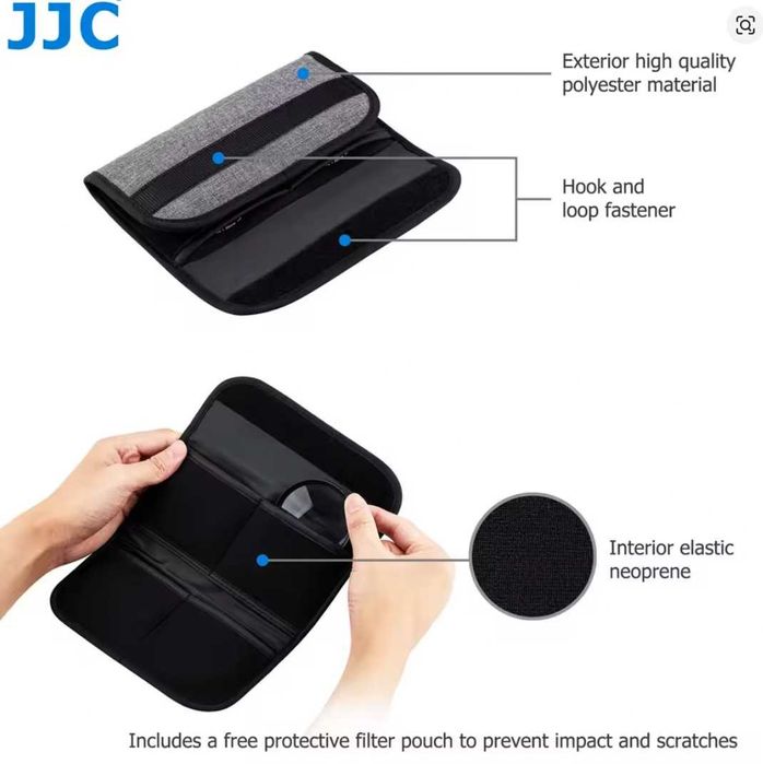 JJC Macro Close Up Kit de filtro de lente com bolsa de filtro