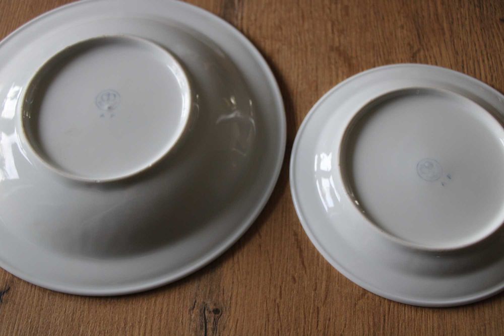 Talerz talerze 2 sztuki dzieci na sankach bałwan zima