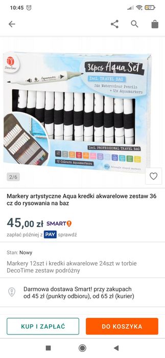 Kredki + markery na bazie wody