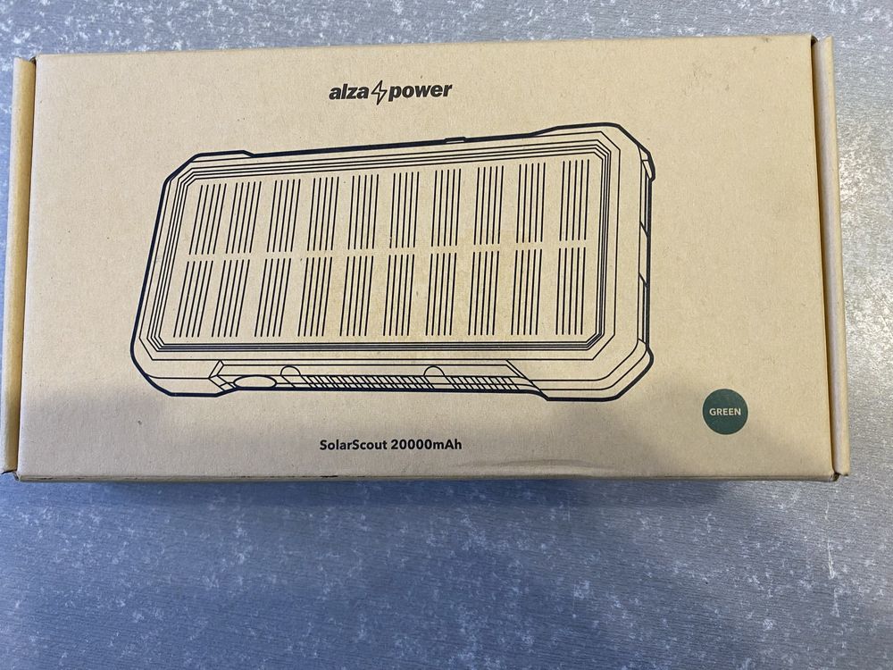 Продам power bank AlzaPower SolarScout 20000 mAh Green, ОРИГІНАЛ