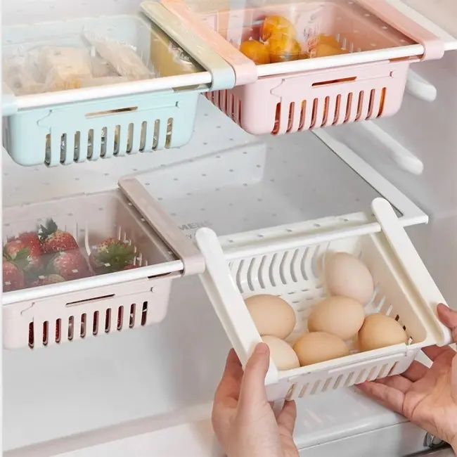 Розсувний пластиковий контейнер для зберігання продуктів у холодильник