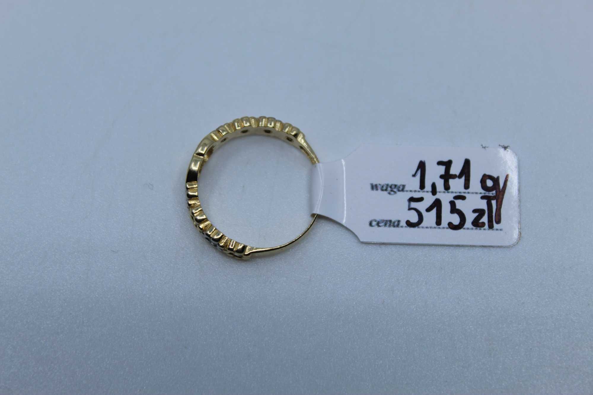 Złoty pierścionek 585 14K 1,71 gram Rozmiar 9 Nowy Okazja