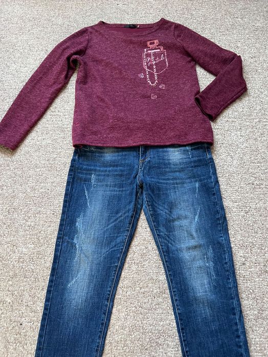 Кофта, светр та джинси розмір л-хл стан ідеальний