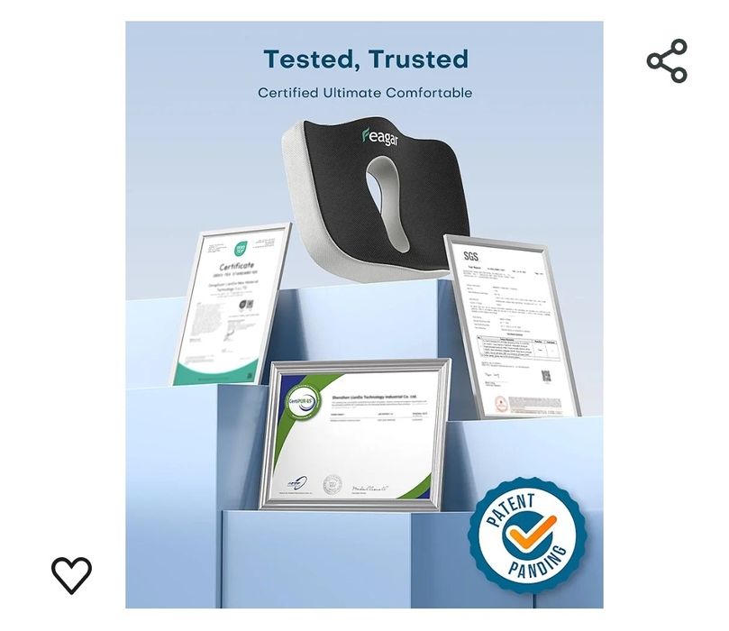 Poduszka siedziska Feagar, poduszki na krzesła z pianki memory na doln