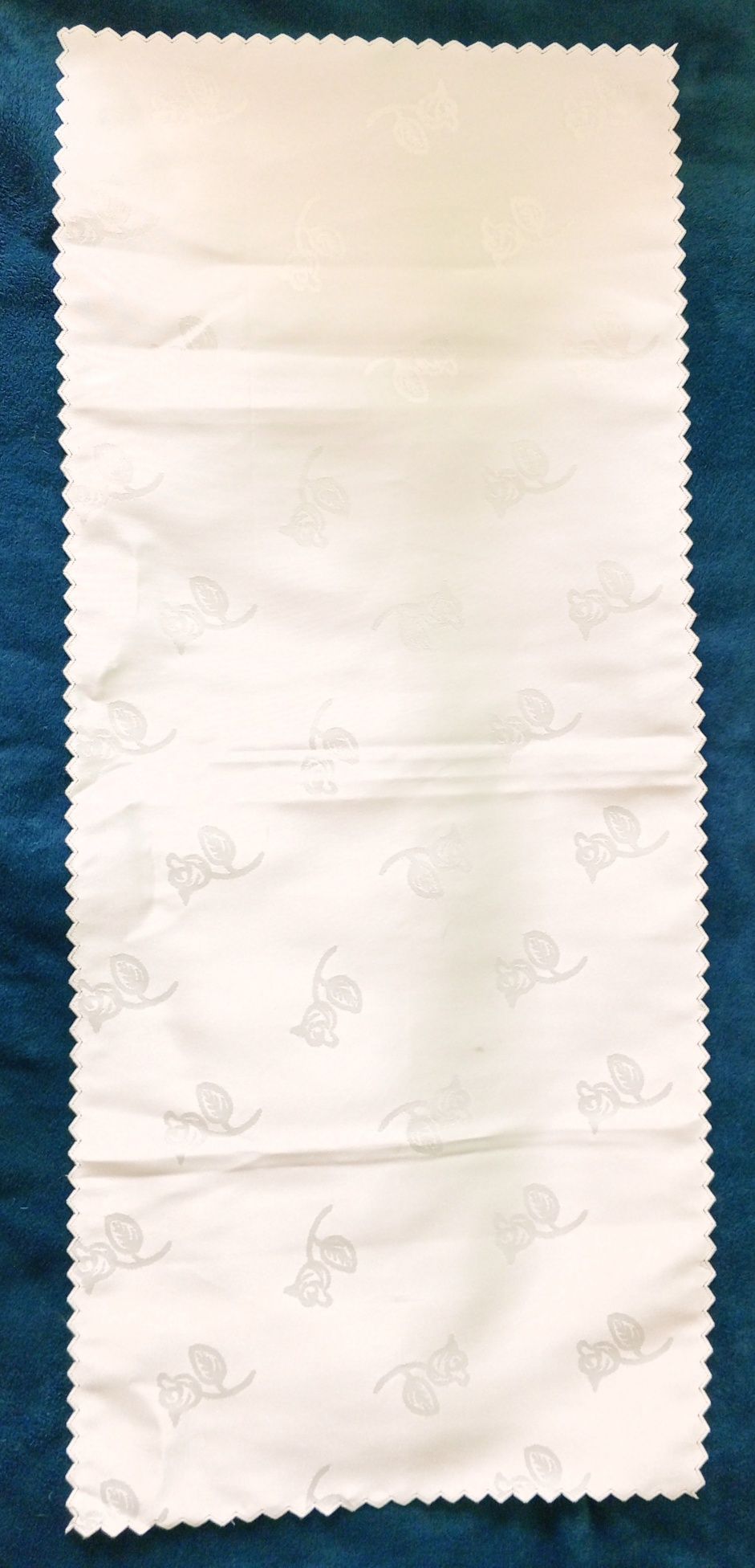 Bieżnik biały w kwiaty 97/42 cm