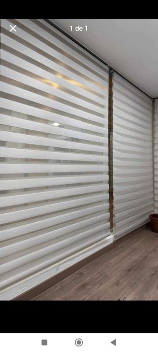 Cortina de rolo duplo Tecido linho 160x180 cm