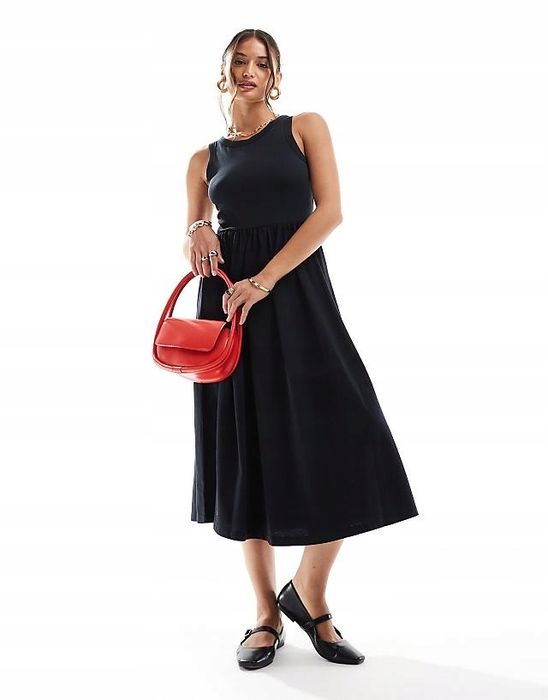 Brave Soul 42 Xl Czarna Sukienka Klasyczna H17851