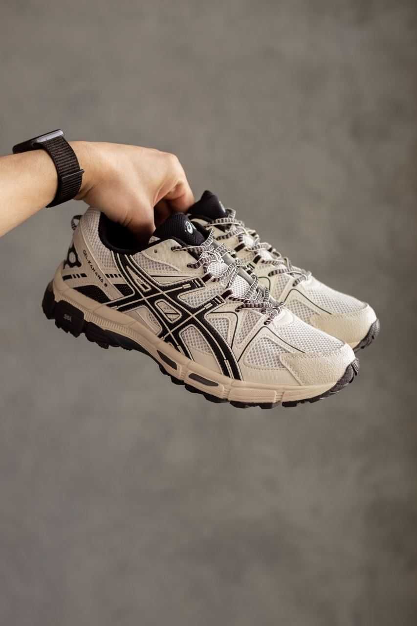 Кроссовки Asics Gel Kahana 8 Cream White Mesh Black mgs