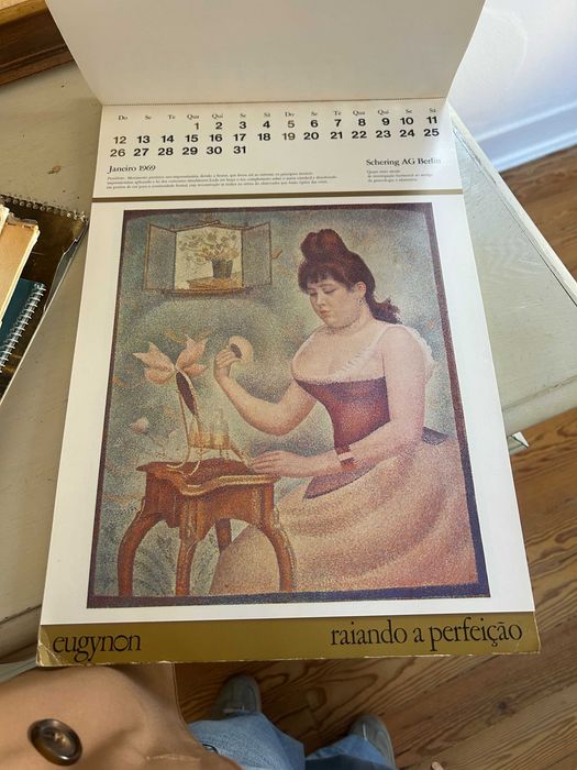 Calendários antigos para coleção