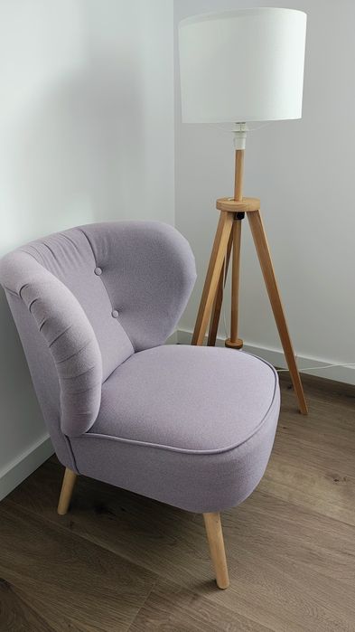 Fotel uszak IKEA GUBBO kolor liliowy
