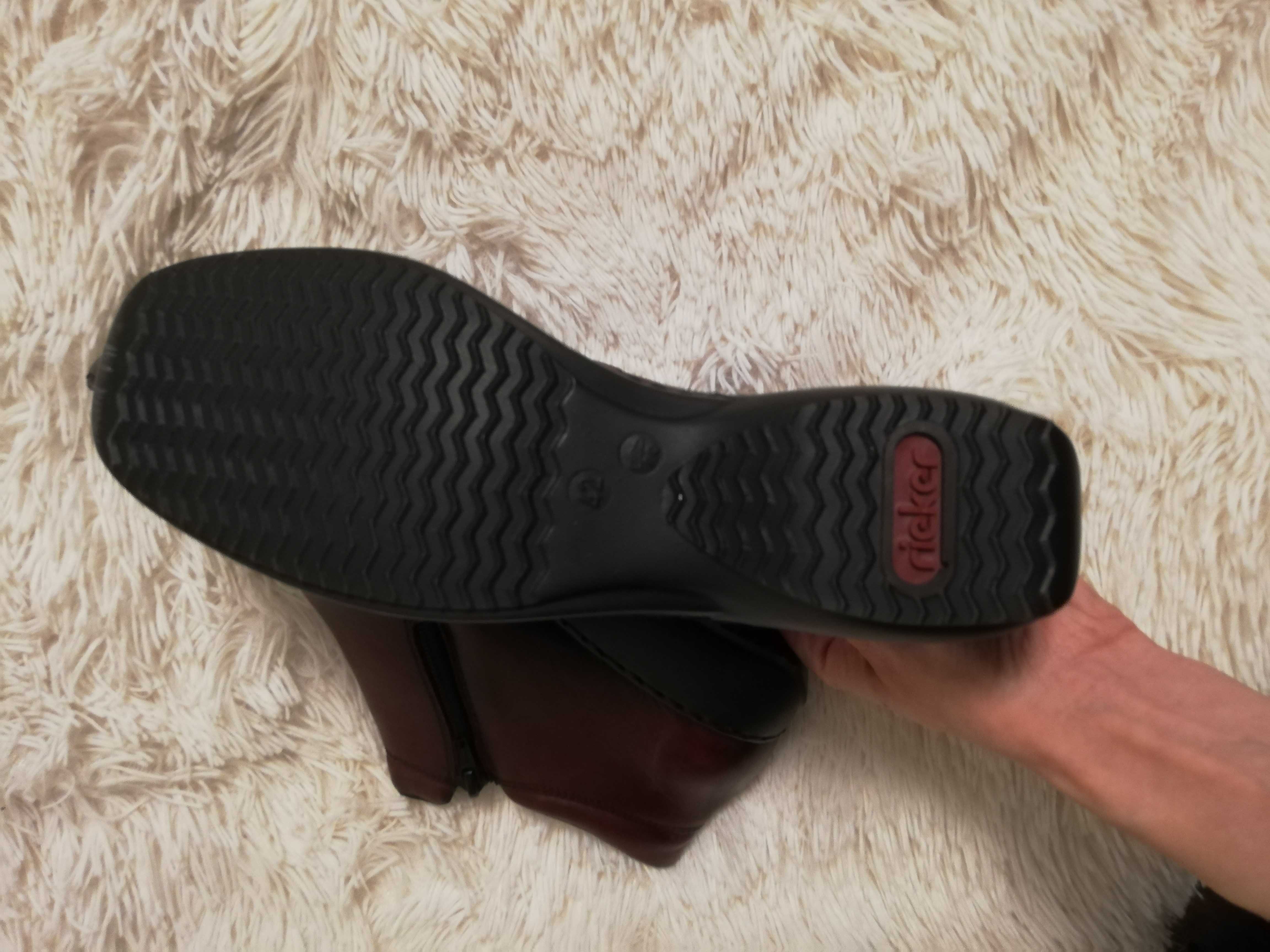 buty rieker 42 botki rieker 42 brąz nowe