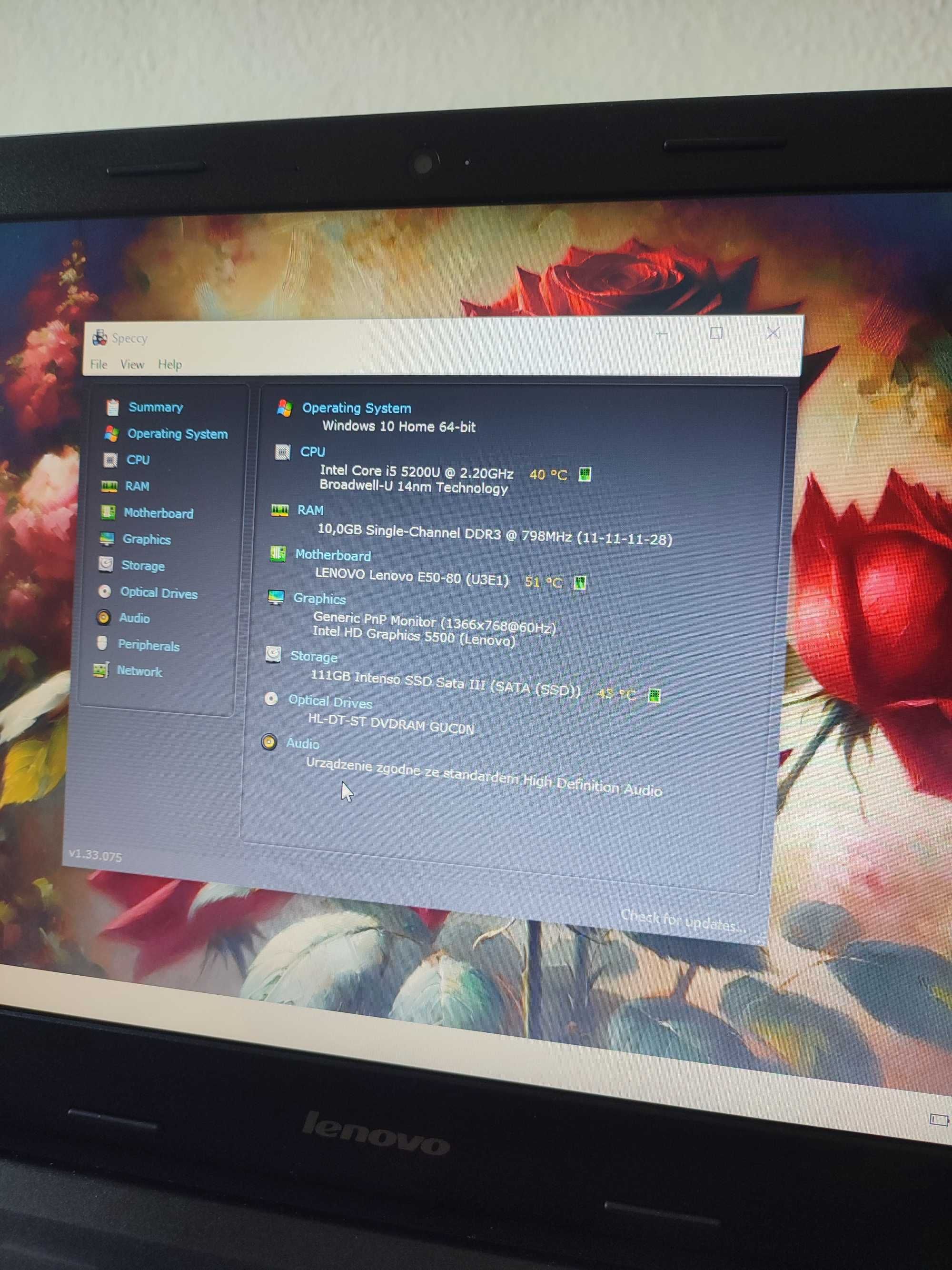 Laptop Lenovo 15,3 cali+stacja dokująca