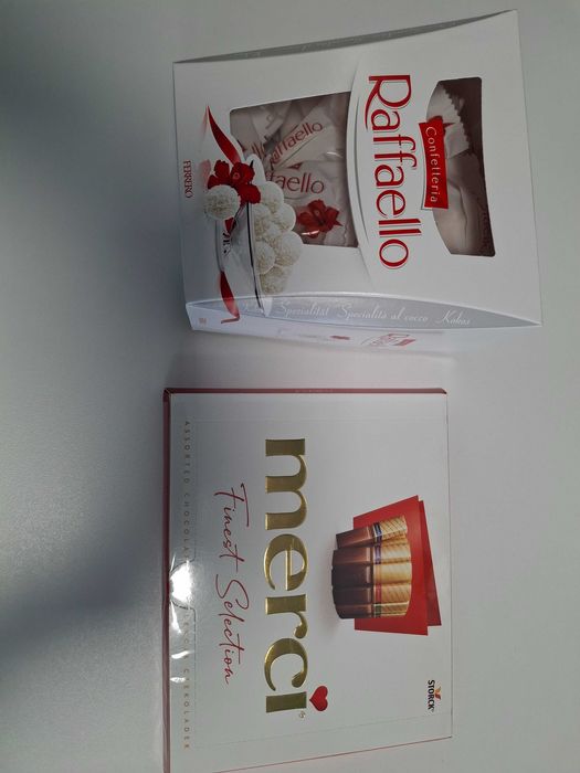 Czekoladki Merci i Rafaello