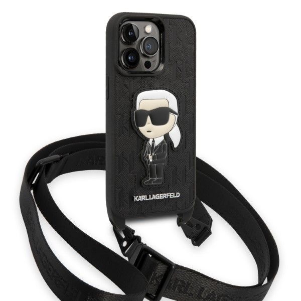 Pudełkowy Pokrowiec na Iphone 14 Pro z Monogramem Karl Lagerfeld'a