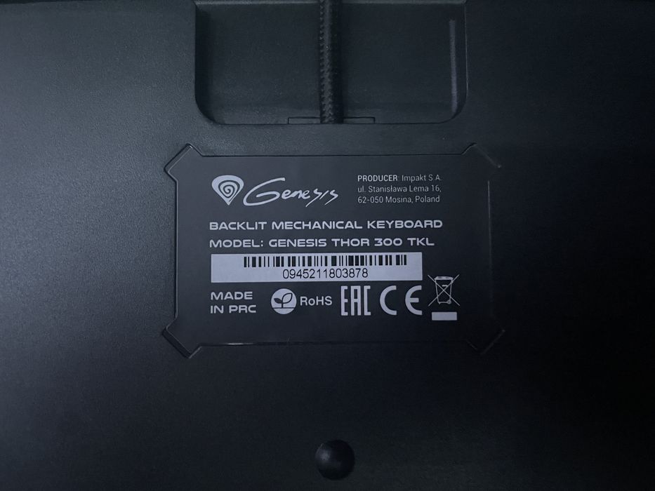 Klawiatura mechaniczna GENESIS THOR 300 TKL Green Blue Switches