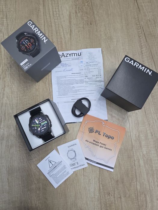 Garmin Fenix 8 Amoled Sapphire Carbon gray DLC Titanium 47 mm
