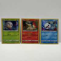 3 Karty Pokemon TCG Rowlet + Cyndaquil + Oshawott Promo