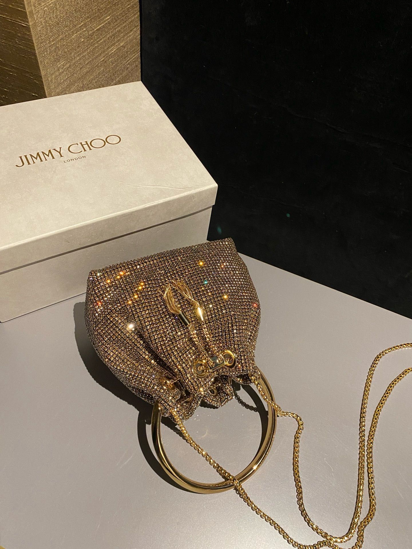 JIMMY CHOO – srebrna torebka