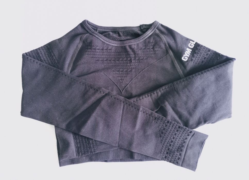 Rashguard bezszwowy czarny Gym Glamour - XS