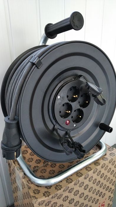 Кабель КГ 20-50м сетевой удлинитель на катушке мережевий подовжувач