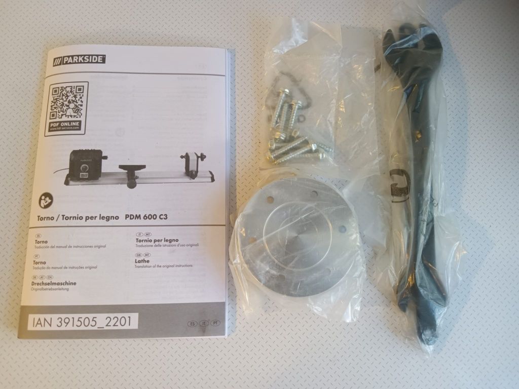 Torno madeira 600w Parkside (novo + garantia)